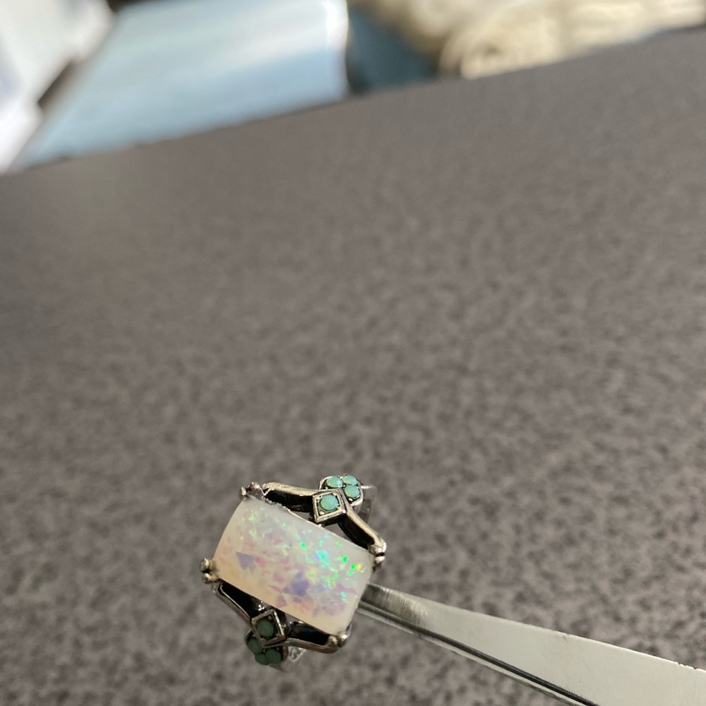 SS 925 OPAL RING SIZE 8 (NEW) - Picture 2 of 5
